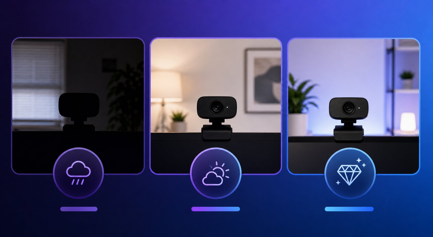 Cam2cam lighting comparison for random video chat showing bad versus professional face lighting