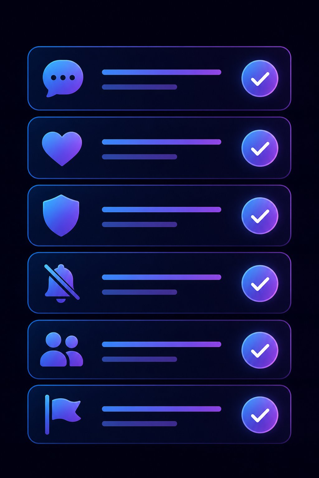 Random chat etiquette checklist with positive behaviors