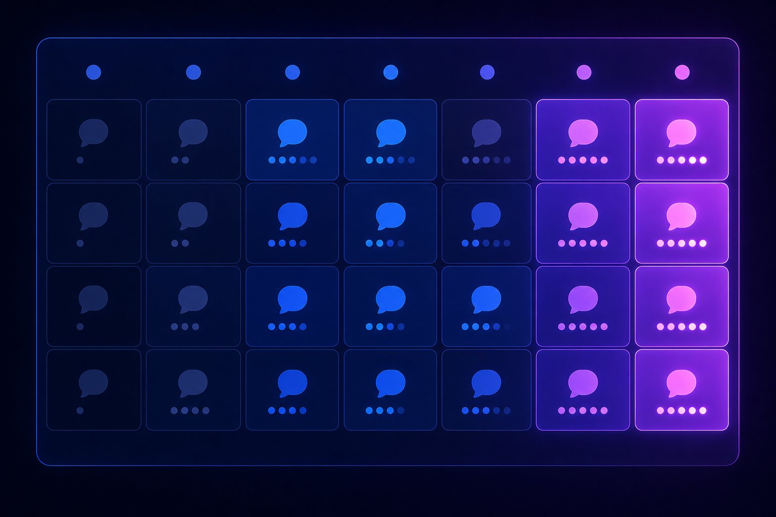 Weekly calendar showing best days for adult random chat activity