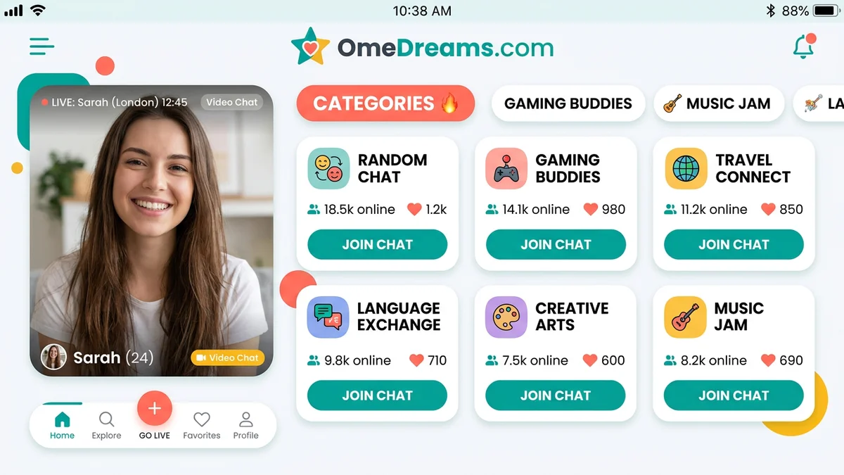 Random chat app categories