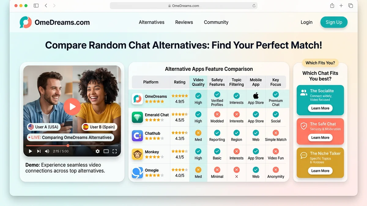 Random chat app comparison